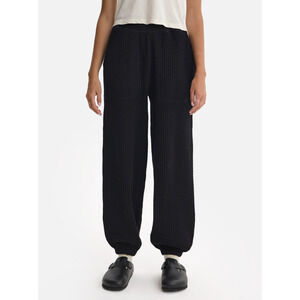 MATE the Label Organic Waffle Sweatpant Jet Black Small Cotton Workout